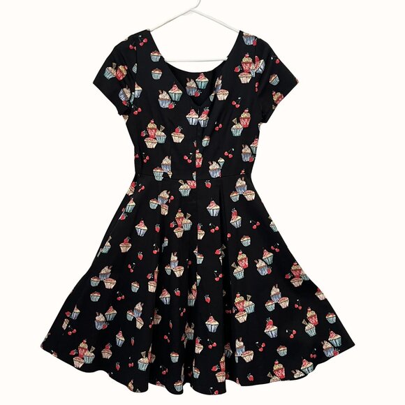ATTIC SALT - Cupcake and Cherry Midi Dress - with pockets!! - Picture 2 of 11